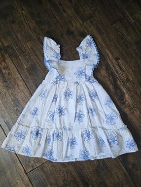 RACHEL ZOE GIRLS SIZE 4T BLUE AND WHITE SUMMER DRESS